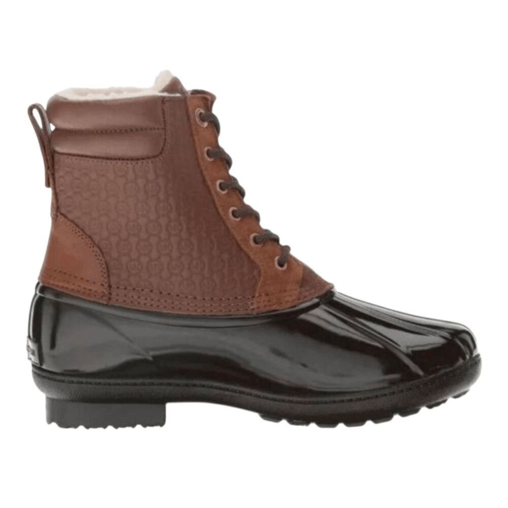 NWOB MICHAEL KORS Easton Waterproof Lace-Up Rain Boot Size 10M
